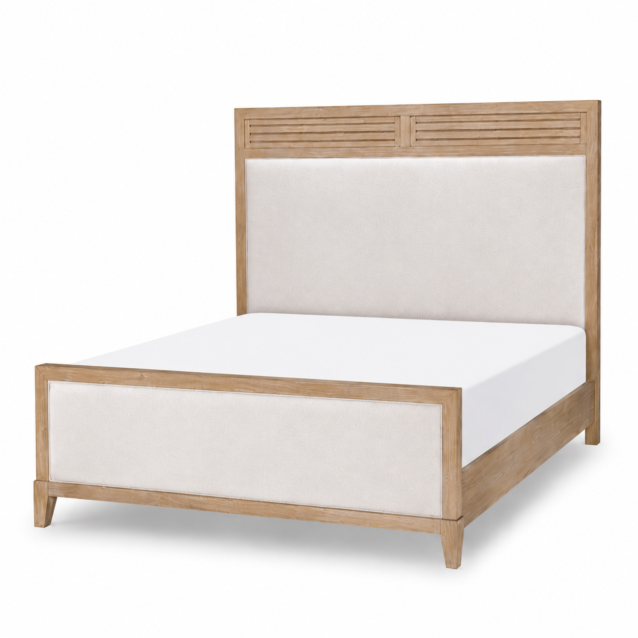 Coastal Upholstered Panel Bed